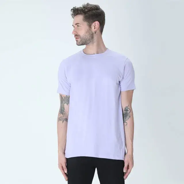 lavender-mens-tshirt Unisex Men's Plain Round Neck T-shirt Set 5