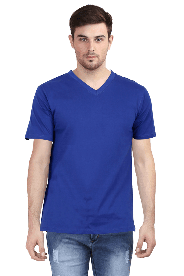 Royal Blue Unisex V-Neck T-shirt