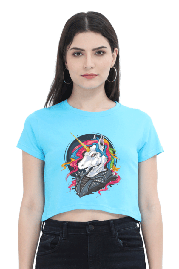Women's Unicorn Crop Top