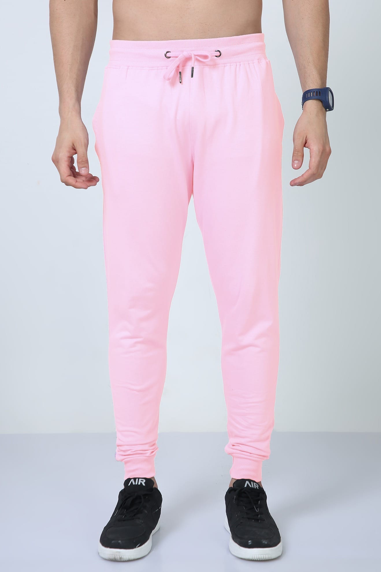 Light Baby Pink Unisex Plain Joggers
