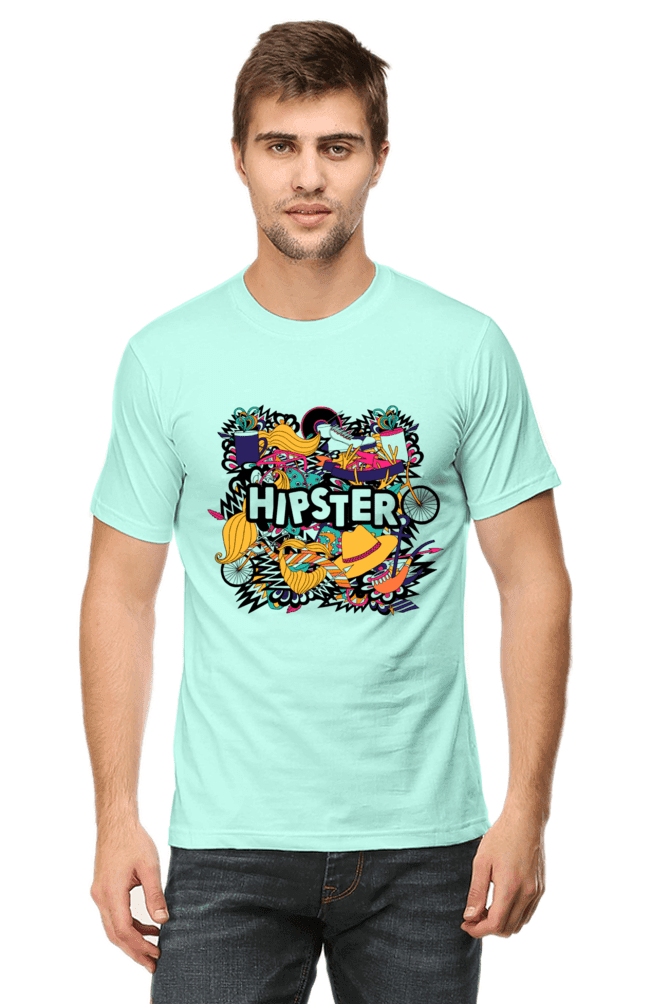 Mint Men's Round Neck Hipster T-shirt