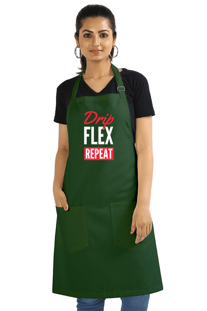 Bottle Green Unisex Drip Flex Repeat Apron