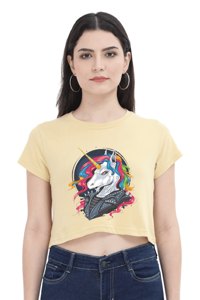 Women's Unicorn Crop Top
