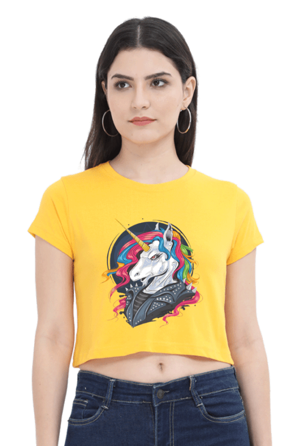 Women's Unicorn Crop Top