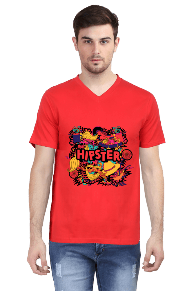 Men's V-Neck Hispter T-shirt