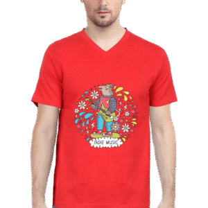 Men's Music Hipster V-Neck T-shirt