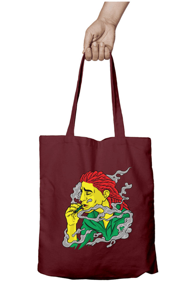 Maroon Unisex Smoke Up Tote Bag