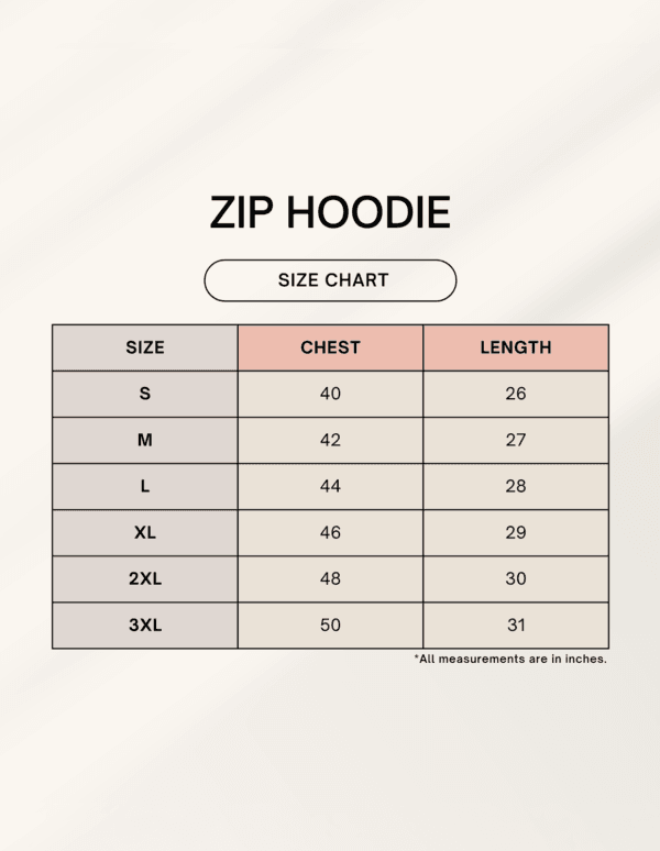 1745035590sizechart.png It's All About Old Monk Unisex Zip Hoodie