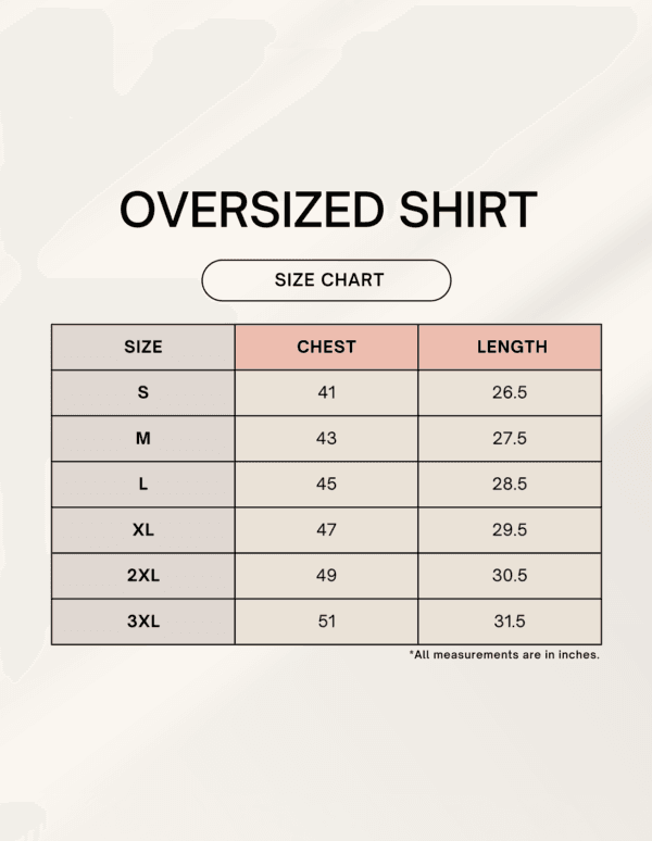 1745043710sizechart-2.png Free Spirit Cotton Unisex Oversized Shirt