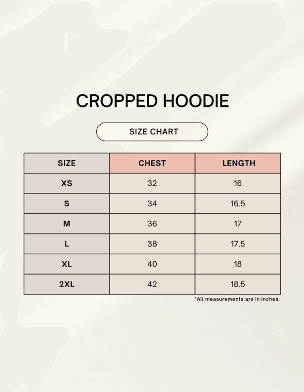1745058629sizechart.png Don't Bug Me Women's Cropped Hoodie