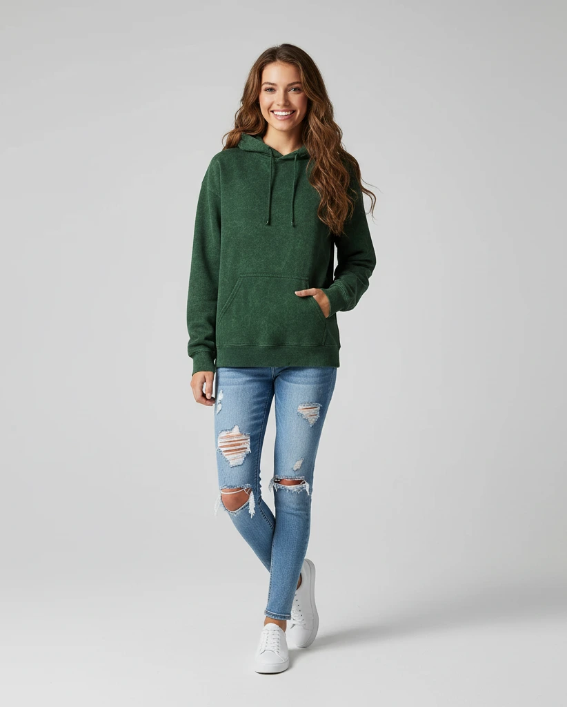 Unisex Acid Washed Hoodie