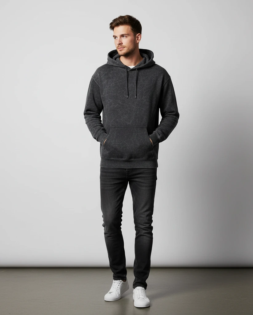 3aci Unisex Acid Washed Hoodie