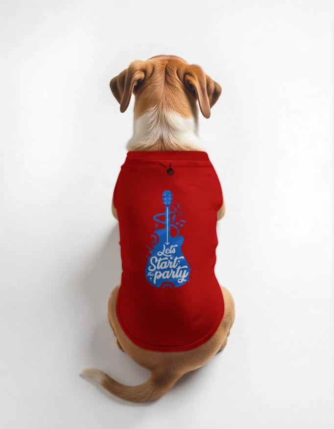 Back_1_c_10.jpg Let's Start The Party Unisex Dog T-Shirts