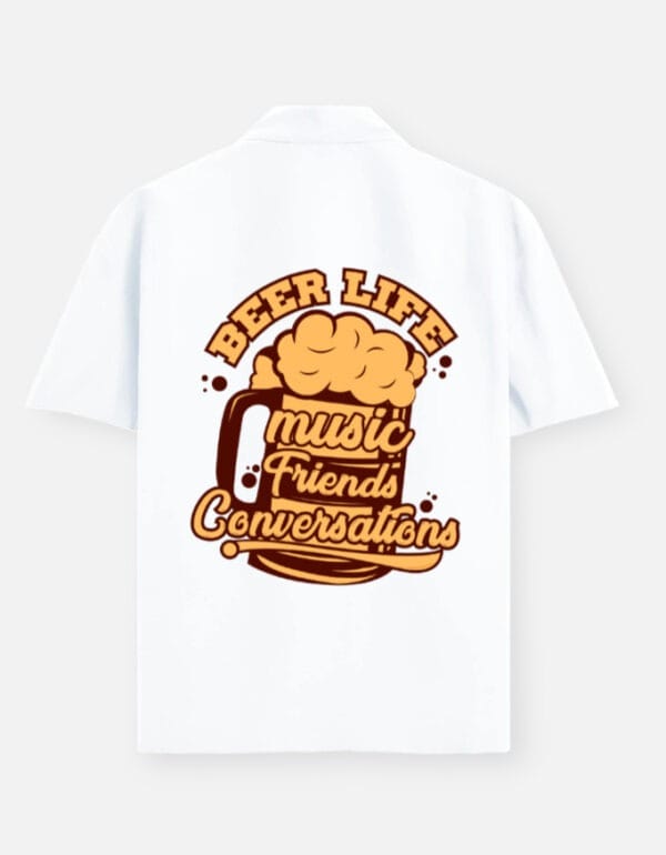 Back_3_c_1-2.jpg Beer Friends & Conversations Cotton Unisex Oversized Shirt
