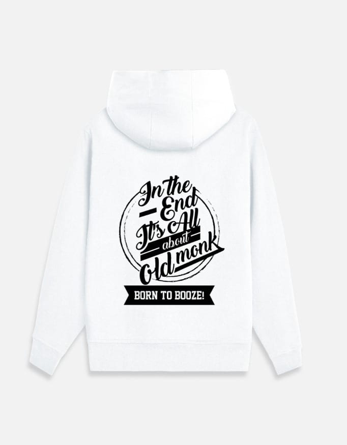 Back_3_c_1-4.jpg It's All About Old Monk Unisex Zip Hoodie