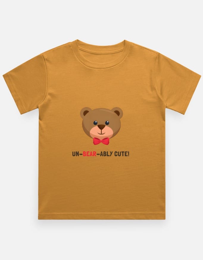 Front_1_c_35-1.jpg Un-Bear-Ably Cute Boy's Crew Neck T-Shirt