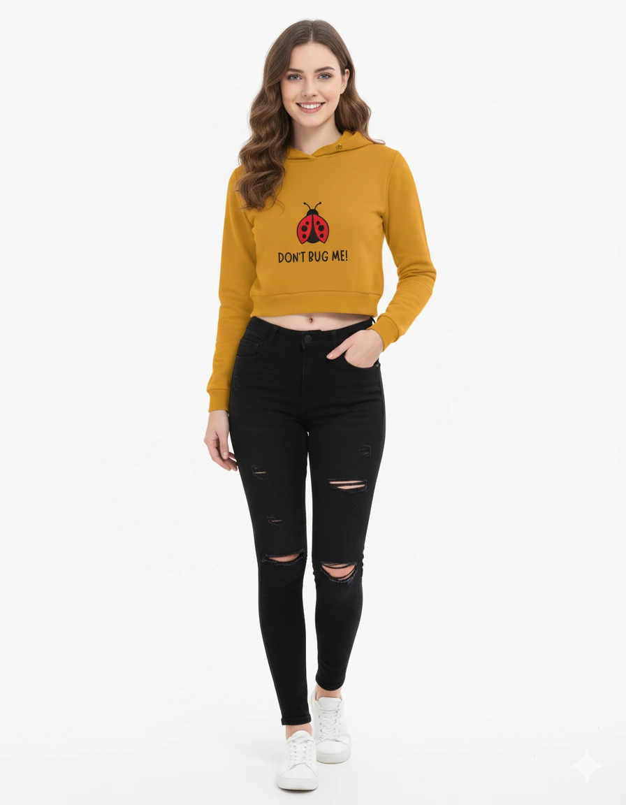 Gemini_Generated_Image_6njrk46njrk46njr Don't Bug Me Women's Cropped Hoodie