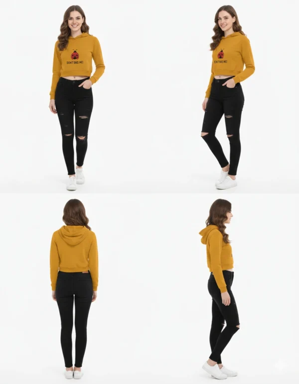 Gemini_Generated_Image_gt9ak4gt9ak4gt9a Don't Bug Me Women's Cropped Hoodie