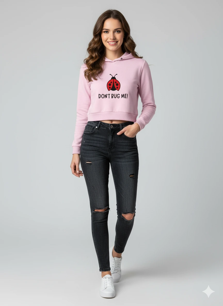 Gemini_Generated_Image_vlwewpvlwewpvlwe Don't Bug Me Women's Cropped Hoodie